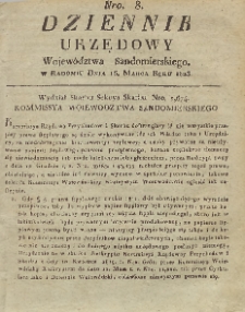 Dziennik Urzędowy Województwa Sandomierskiego, 1823, nr 8