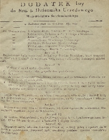 Dziennik Urzędowy Województwa Sandomierskiego, 1830, nr 1, dod. I