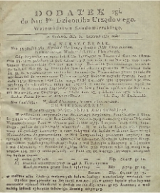 Dziennik Urzędowy Województwa Sandomierskiego, 1830, nr 1, dod. II