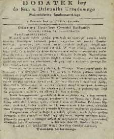 Dziennik Urzędowy Województwa Sandomierskiego, 1830, nr 2, dod. I