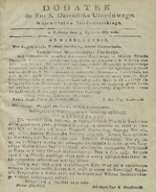 Dziennik Urzędowy Województwa Sandomierskiego, 1831, nr 5, dod.
