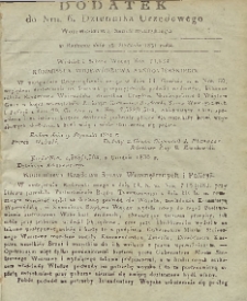 Dziennik Urzędowy Województwa Sandomierskiego, 1831, nr 6, dod.