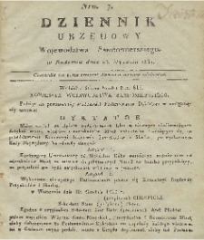 Dziennik Urzędowy Województwa Sandomierskiego, 1831, nr 7