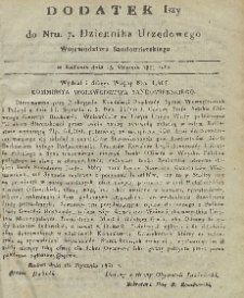 Dziennik Urzędowy Województwa Sandomierskiego, 1831, nr 7, dod. I