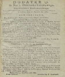 Dziennik Urzędowy Województwa Sandomierskiego, 1831, nr 7, dod. II