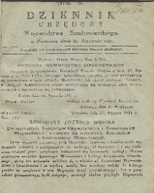 Dziennik Urzędowy Województwa Sandomierskiego, 1831, nr 8