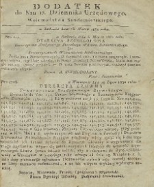 Dziennik Urzędowy Województwa Sandomierskiego, 1831, nr 12, dod.