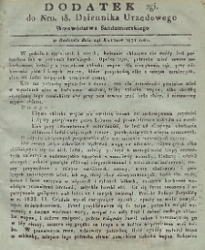 Dziennik Urzędowy Województwa Sandomierskiego, 1831, nr 18, dod. II