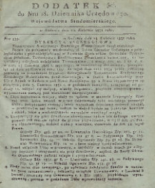 Dziennik Urzędowy Województwa Sandomierskiego, 1831, nr 18, dod. III