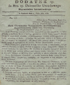Dziennik Urzędowy Województwa Sandomierskiego, 1831, nr 19, dod. II