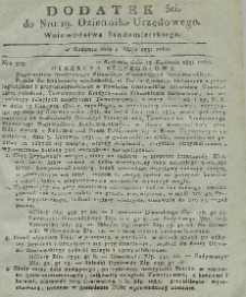 Dziennik Urzędowy Województwa Sandomierskiego, 1831, nr 19, dod.III