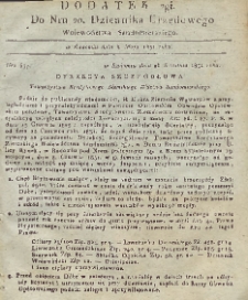 Dziennik Urzędowy Województwa Sandomierskiego, 1831, nr 20, dod. II