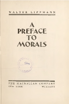 A preface to morals