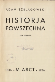 Historja powszechna T. 1