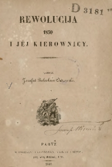 Rewolucija 1830 i jéj kierownicy
