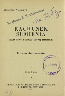 Rachunek sumienia : kilka słów o naszej niedawnej przeszłości