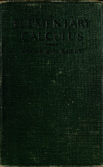Elementary calculus