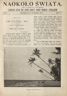 Naokoło Świata : pismo tygodniowe ilustrowane, poświęcone opisom ziem, ludów, podróży, zjawisk przyrody i wynalazków, 1904, R. III, nr 5