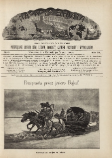 Naokoło Świata : pismo tygodniowe ilustrowane, poświęcone opisom ziem, ludów, podróży, zjawisk przyrody i wynalazków, 1904, R. III, nr 15