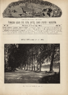 Naokoło Świata : pismo tygodniowe ilustrowane, poświęcone opisom ziem, ludów, podróży, zjawisk przyrody i wynalazków, 1904, R. III, nr 20