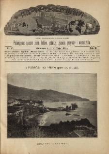 Naokoło Świata : pismo tygodniowe ilustrowane, poświęcone opisom ziem, ludów, podróży, zjawisk przyrody i wynalazków, 1904, R. III, nr 21