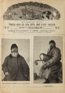 Naokoło Świata : pismo tygodniowe ilustrowane, poświęcone opisom ziem, ludów, podróży, zjawisk przyrody i wynalazków, 1904, R. III, nr 24