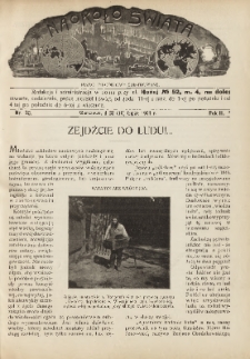 Naokoło Świata : pismo tygodniowe ilustrowane, poświęcone opisom ziem, ludów, podróży, zjawisk przyrody i wynalazków, 1904, R. III, nr 30