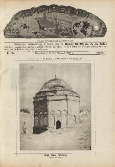 Naokoło Świata : pismo tygodniowe ilustrowane, poświęcone opisom ziem, ludów, podróży, zjawisk przyrody i wynalazków, 1904, R. III, nr 35