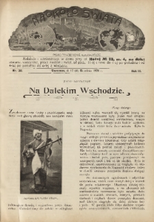 Naokoło Świata : pismo tygodniowe ilustrowane, poświęcone opisom ziem, ludów, podróży, zjawisk przyrody i wynalazków, 1904, R. III, nr 38