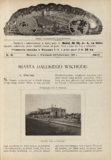 Naokoło Świata : pismo tygodniowe ilustrowane, poświęcone opisom ziem, ludów, podróży, zjawisk przyrody i wynalazków, 1904, R. III, nr 46