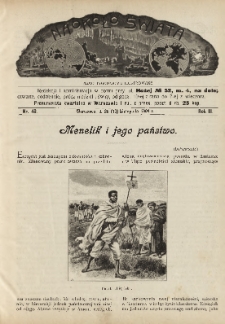 Naokoło Świata : pismo tygodniowe ilustrowane, poświęcone opisom ziem, ludów, podróży, zjawisk przyrody i wynalazków, 1904, R. III, nr 48