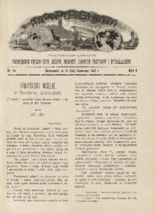 Naokoło Świata : pismo tygodniowe ilustrowane, poświęcone opisom ziem, ludów, podróży, zjawisk przyrody i wynalazków, 1902, R. I, nr 18