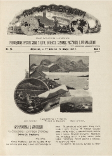 Naokoło Świata : pismo tygodniowe ilustrowane, poświęcone opisom ziem, ludów, podróży, zjawisk przyrody i wynalazków, 1902, R. I, nr 20