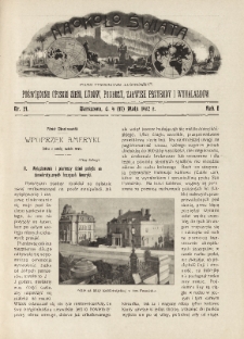 Naokoło Świata : pismo tygodniowe ilustrowane, poświęcone opisom ziem, ludów, podróży, zjawisk przyrody i wynalazków, 1902, R. I, nr 21