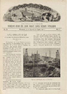 Naokoło Świata : pismo tygodniowe ilustrowane, poświęcone opisom ziem, ludów, podróży, zjawisk przyrody i wynalazków, 1902, R. I, nr 29