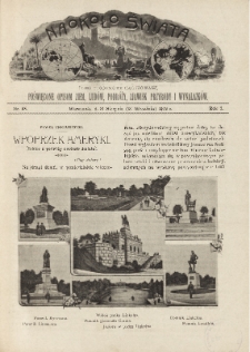 Naokoło Świata : pismo tygodniowe ilustrowane, poświęcone opisom ziem, ludów, podróży, zjawisk przyrody i wynalazków, 1902, R. I, nr 38