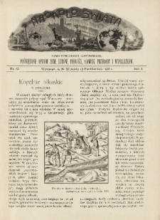 Naokoło Świata : pismo tygodniowe ilustrowane, poświęcone opisom ziem, ludów, podróży, zjawisk przyrody i wynalazków, 1902, R. I, nr 42