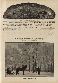 Naokoło Świata : pismo tygodniowe ilustrowane, poświęcone opisom ziem, lud&oacute;w, podr&oacute;ży, zjawisk przyrody i wynalazk&oacute;w, 1904, R. III, nr 52