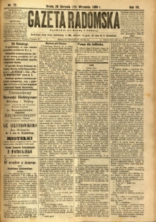 Gazeta Radomska, 1890, R. 7, nr 72