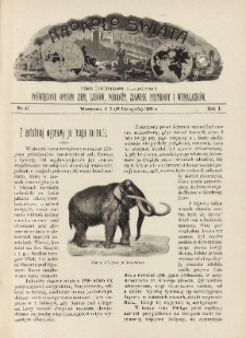 Naokoło Świata : pismo tygodniowe ilustrowane, poświęcone opisom ziem, ludów, podróży, zjawisk przyrody i wynalazków, 1902, R. I, nr 47