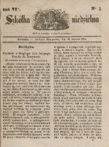 Szkółka niedzielna : pismo czasowe poświęcone włościanom,1842, R. 6, nr 5