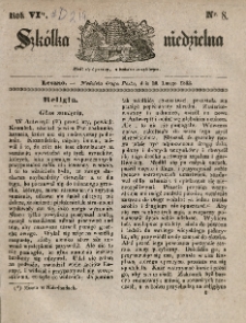Szkółka niedzielna : pismo czasowe poświęcone włościanom,1842, R. 6, nr 8