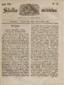 Szkółka niedzielna : pismo czasowe poświęcone włościanom,1842, R. 6, nr 11