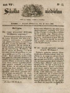 Szkółka niedzielna : pismo czasowe poświęcone włościanom,1842, R. 6, nr 13