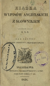 Xiążka wypisów angielskich z słownikiem