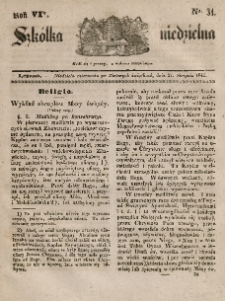 Szkółka niedzielna : pismo czasowe poświęcone włościanom,1842, R. 6, nr 34