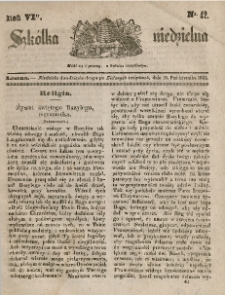 Szkółka niedzielna : pismo czasowe poświęcone włościanom,1842, R. 6, nr 42