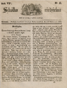Szkółka niedzielna : pismo czasowe poświęcone włościanom,1842, R. 6, nr 43