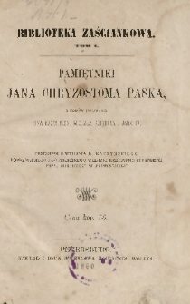 Pamiętniki Jana Chryzostoma Paska z czasów panowania Jana Kazimierza, Michała Korybuta i Jana III
