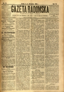 Gazeta Radomska, 1890, R. 7, nr 74